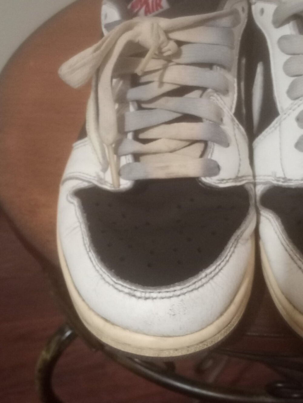 Men's Jordan 1 Retro Low OG SP Travis Scott Reverse Mocha Size 7, PREOWNED - Picture 8 of 16